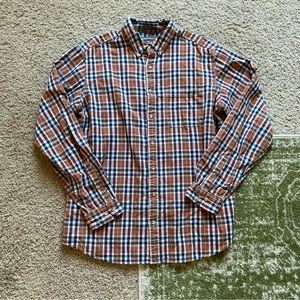 Eddie Bauer Orange & Blue Flannel